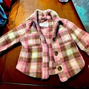 Fall plaid baby girl jacket